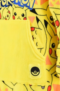 Pokémon Yellow Pătură poncho polar cu pluș, pentru 10-16 ani - Img 3