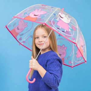 Purcelușa Peppa Jump Rope umbrelă transparentă pentru copii Ø70 cm - Img 2