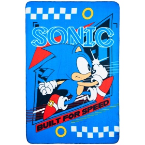 Sonic Ariciul Built for Speed pătură polară 100x150cm