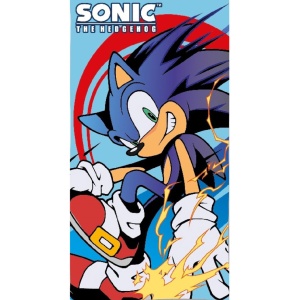 Sonic Ariciul Electric Speed prosop de baie, prosop de plajă 70x140cm (Uscare rapidă)