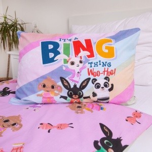 Bing It's a Thing set de lenjerie de pat pentru copii 100×135cm, 40×60 cm - Img 4