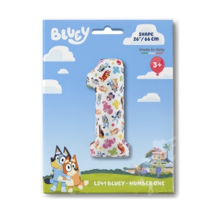 Bluey Friends Balon din folie numărul 1 66 cm - Img 2