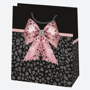 Colorat Bow sac de cadou din hârtie 19x23x10,5 cm - Img 2