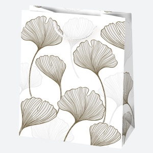 Colorat White Pungă cadou din hârtie cu model 19x23x10,5 cm - Img 2