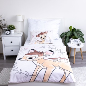 Disney Bambi Beige lenjerie de pat pentru copii 100×135cm, 40×60 cm - Img 2