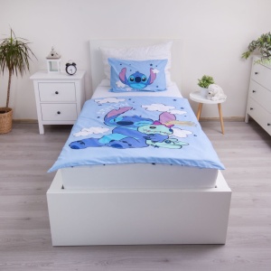 Disney Lilo și Stitch Clouds Set lenjerie pat copii 100×135 cm, 40×60 cm - Img 2
