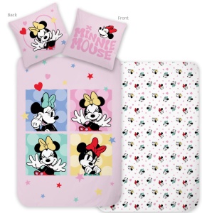 Disney Minnie Love & Laughter set de lenjerie de pat 140×200cm, 70×90 cm