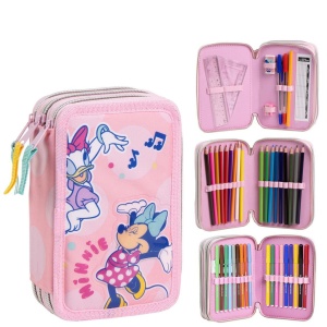 Disney Minnie Music penar echipat cu 3 compartimente