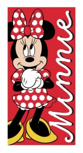 Disney Minnie Polka Love prosop de baie, prosop de plajă 70x140cm (Uscare Rapidă)