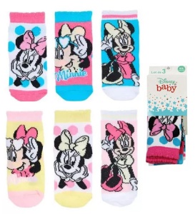 Disney Minnie șosete pentru bebeluși 0-12 luni