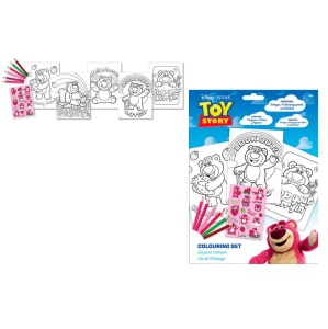 Disney Povestea Jucăriilor Lotso Strawberry set de colorat cu autocolante - Img 2
