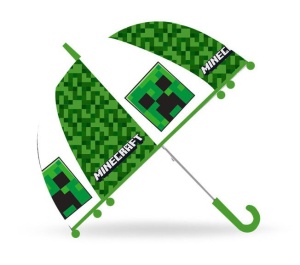 Minecraft copii umbrelă transparentă semi-automată Ø70 cm