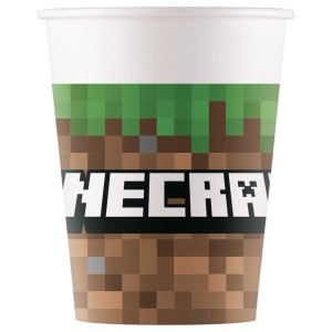 Minecraft Green pahar de hârtie 8 buc 200 ml FSC