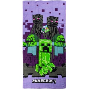 Minecraft Purple prosop de baie, prosop de plajă 70x140cm