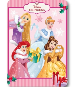 Prințesele Disney Festive Fairy Pătură de Fleece de Crăciun 100x140cm