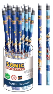 Sonic Ariciul Rush creion de grafit HB cu radieră la capăt