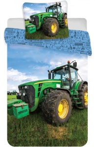 Tractor Tractor, Set pentru pat copii 100×135cm, 40×60 cm