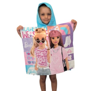 Barbie Together poncho prosop de plajă 60x120 cm - Img 2