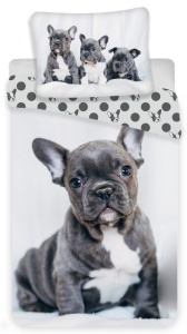 Câine Set de lenjerie pentru French Bulldogs 140×200cm, 70×90 cm