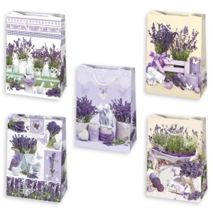 Colorat Butterfly Sac de cadou din hârtie cu lavandă 29x40x12 cm