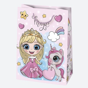 Colorat Party pungă de cadou din hârtie 23x32x11 cm - Img 3