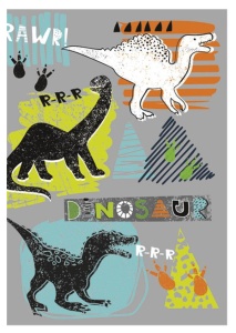 Dinozaur Rawr Mapă A/4 cu elastic