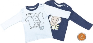 Disney Dumbo tricou pentru bebeluși, 2 bucăți 74/80 cm