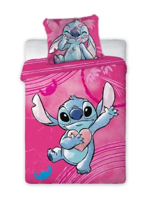 Disney Lilo și Stitch Heartbeat set de lenjerie de pat pentru copii 100×135 cm, 40×60 cm