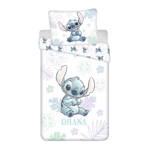 Disney Lilo și Stitch Ohana White lenjerie de pat 140×200cm, 70×90 cm