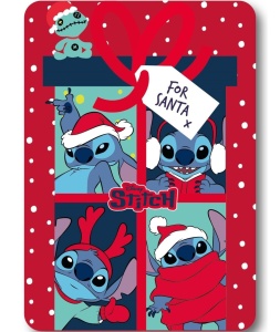 Disney Lilo și Stitch Santa Pătură de Crăciun Polar Fleece 100x140cm