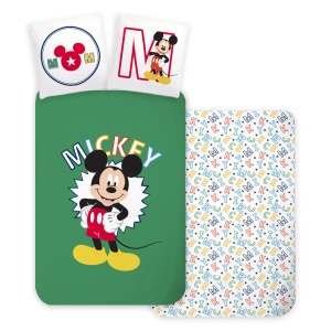 Disney Mickey Letters lenjerie de pat pentru copii 100×135 cm, 40×60 cm