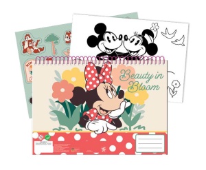 Disney Minnie Nomadic Spirit Caiet de schițe spiral A/4 cu 40 de foi și autocolante