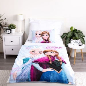 Disney Regatul de gheață Light Blue așternut de pat pentru copii 100×135 cm, 40×60 cm - Img 2