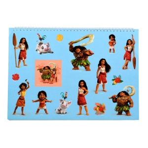 Disney Vaiana Together Again Caiet sketch A/4 spiralat cu 40 de pagini și autocolant - Img 2