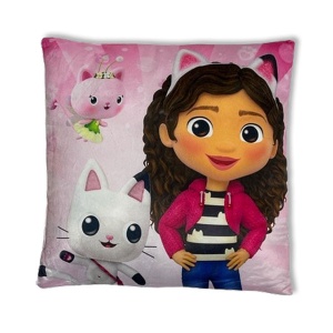Gabby's Dollhouse Happiness pernă decorativă 38x38 cm Catifea - Img 2