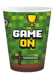 Gamer Game On Pahar de hârtie pentru jucării 6 buc 200 ml