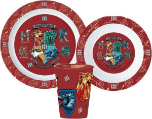 Harry Potter School Shields set de veselă, set microplastic, cu cană 260 ml