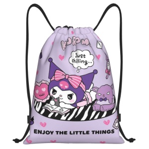 Hello Kitty Kuromi sac de sport, geantă de gimnastică 40 cm - Img 2