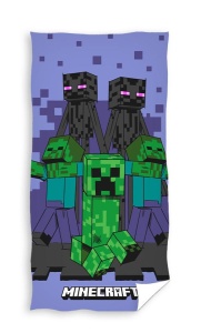 Minecraft Purple prosop de baie, prosop de plajă 70x140cm - Img 2