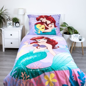 Prințesele Disney Ariel Pink set de lenjerie 140×200cm, 70×90 cm - Img 2