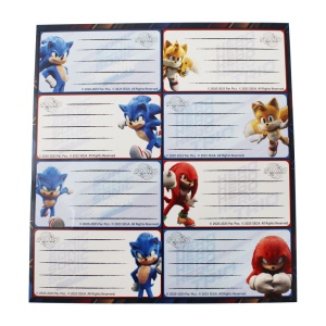 Sonic Ariciul Hype Man set de etichete pentru caiet, 16 buc - Img 3