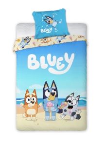 Bluey Beach Day lenjerie de pat 140x200cm, 70x90 cm