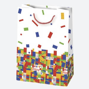 Colorat Party Pungă cadou de hârtie pentru băieți, 23x32x11 cm - Img 4