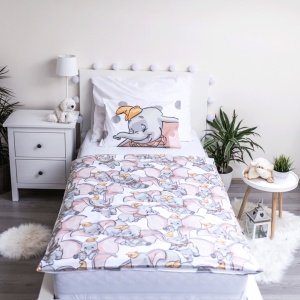 Disney Dumbo Dots lenjerie de pat pentru copii 100×135cm, 40×60 cm - Img 3