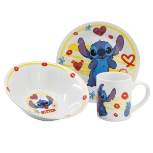 Disney Lilo și Stitch Heart set de masă din porțelan în cutie de cadou