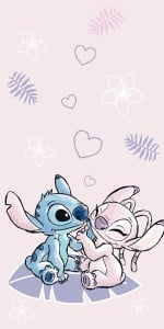Disney Lilo și Stitch Prosop de baie roz, Prosop de plajă 70x140cm