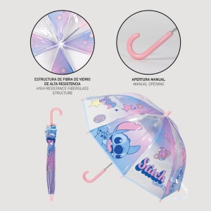 Disney Lilo și Stitch Universe umbrelă transparentă pentru copii Ø71 cm - Img 4
