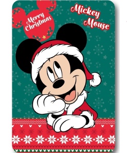 Disney Mickey Festive Pătură Polară de Crăciun 100x140cm
