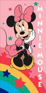 Disney Minnie Rainbow Star prosop de baie, prosop de plajă 70x140 cm