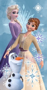 Disney Regatul de gheață Olaf and the Sisters prosop de baie, prosop de plajă 70x140 cm